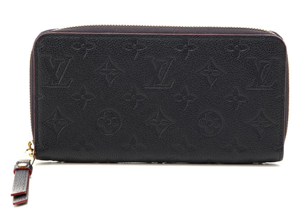 Louis Vuitton Monogram Empreinte Zippy Wallet Marine Blue Rouge Red